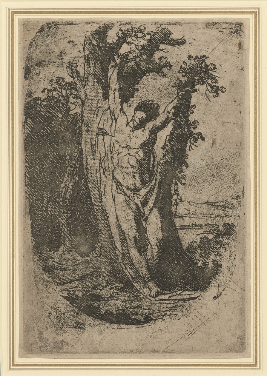 Sankt Sebastian, ca. 1776 (blødgrundsradering med roulettearbejde og bid) af James Barry