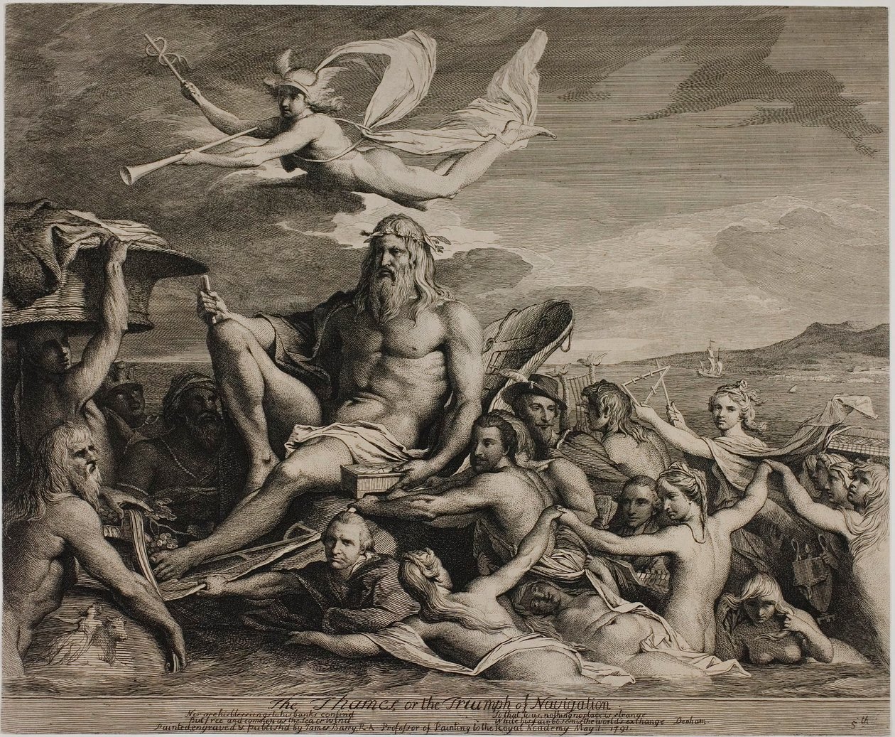 Themsen eller Navigationens Triumf af James Barry