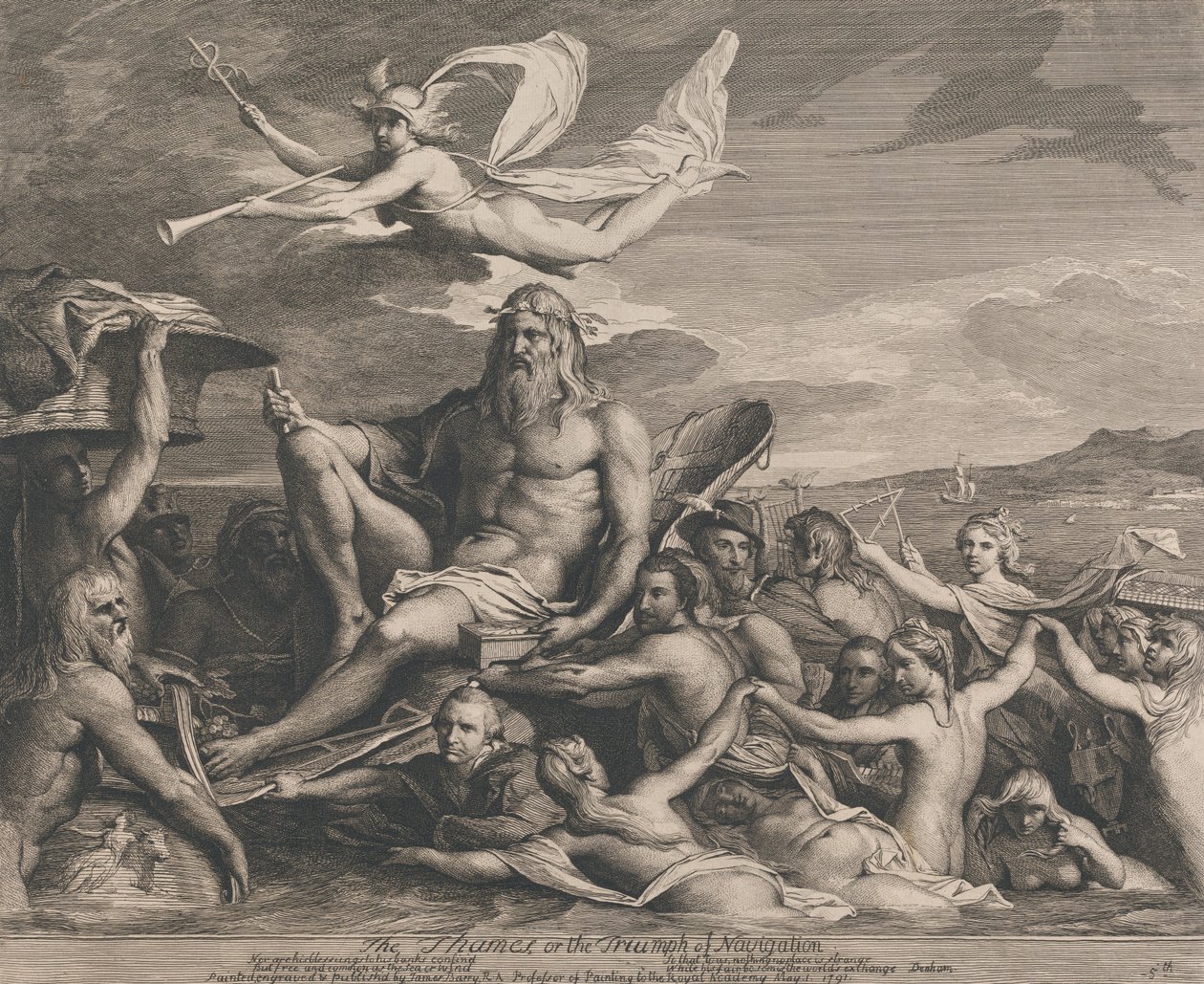Themsen eller navigationens triumf (design til det store rum i Society for the Encouragement of the Arts) af James Barry