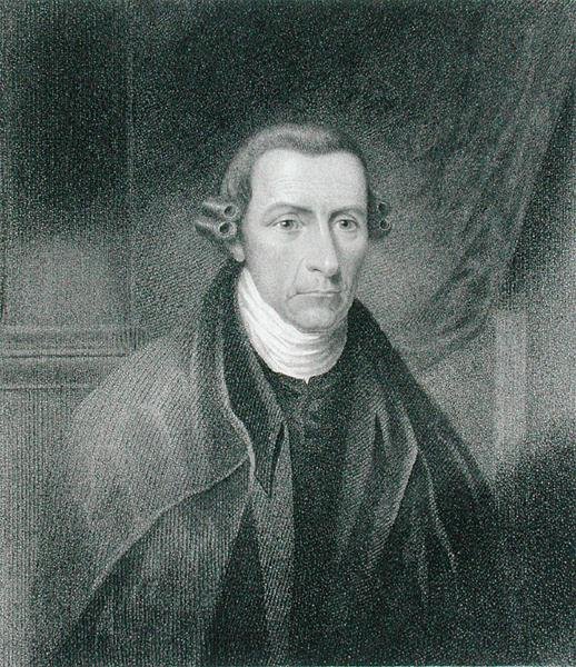 Patrick Henry (1736-99) graveret af Edward Wellmore (fl.1835) (stik) af James Barton (after) Longacre