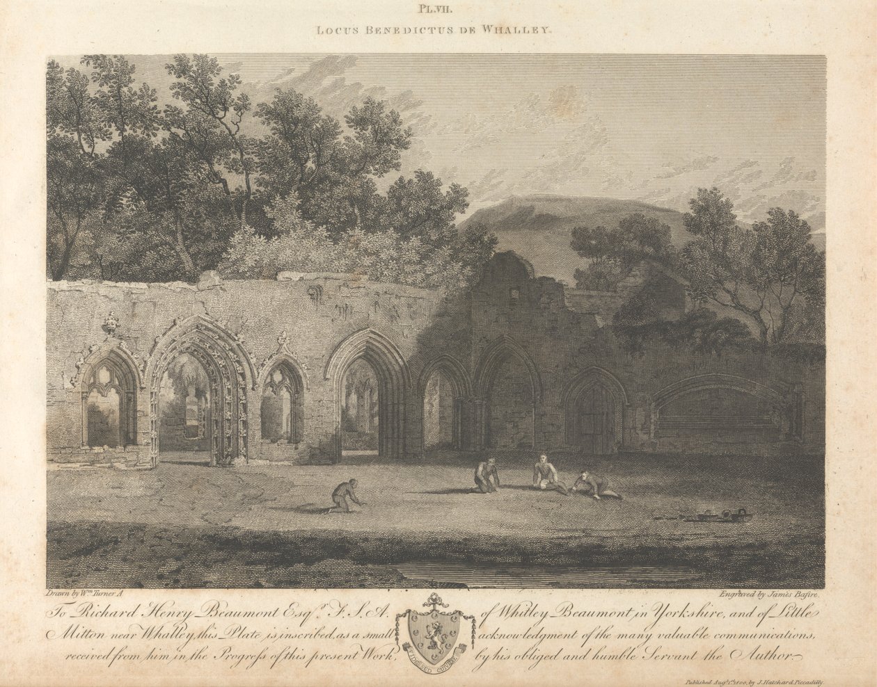 Cloisters of Whalley Abbey af James Basire