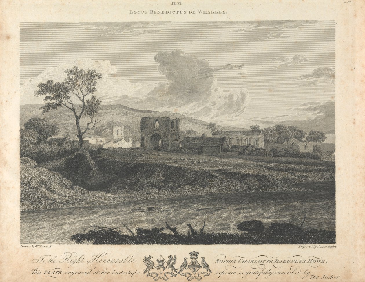 Fjernsyn over Whalley Abbey af James Basire