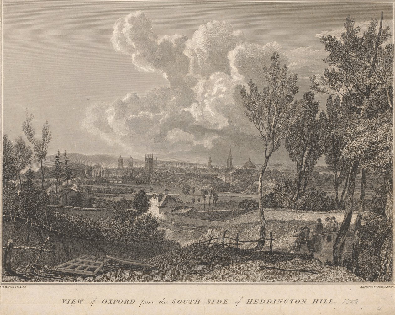 Udsigt over Oxford fra sydsiden af Heddington Hill af James Basire