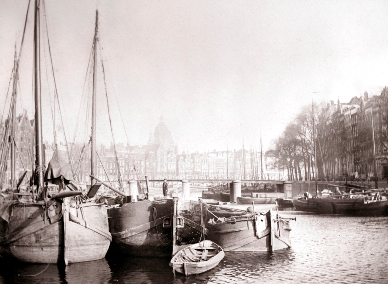 Kanalbåde, Rotterdam, 1898. af James Batkin