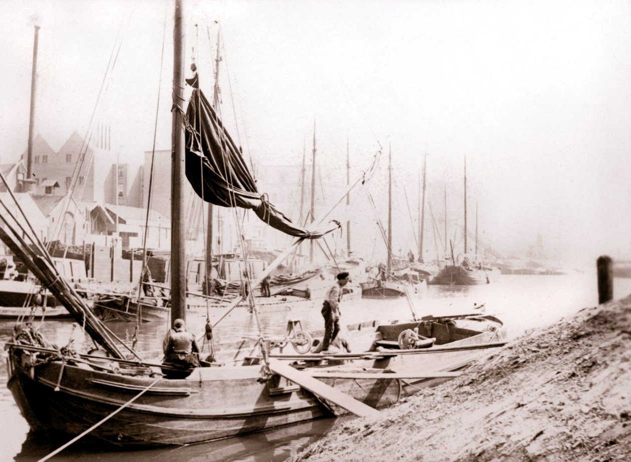 Kanalbåde, Rotterdam, 1898. af James Batkin