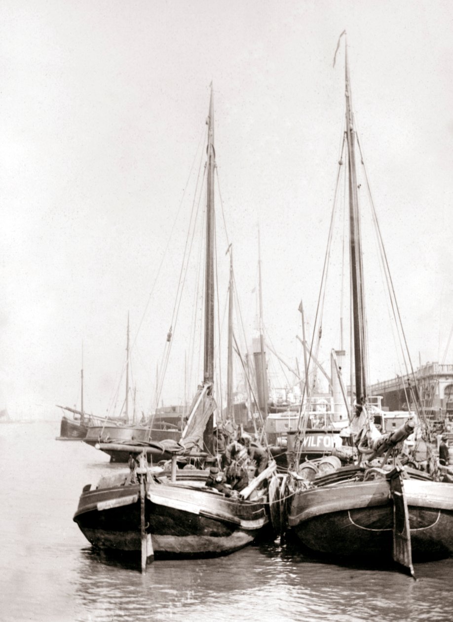 Kanalbåde, Rotterdam, 1898. af James Batkin