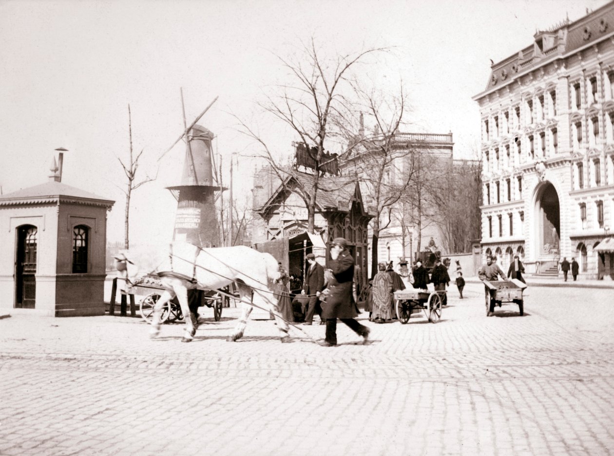 Mand med hest, Rotterdam, 1898. af James Batkin
