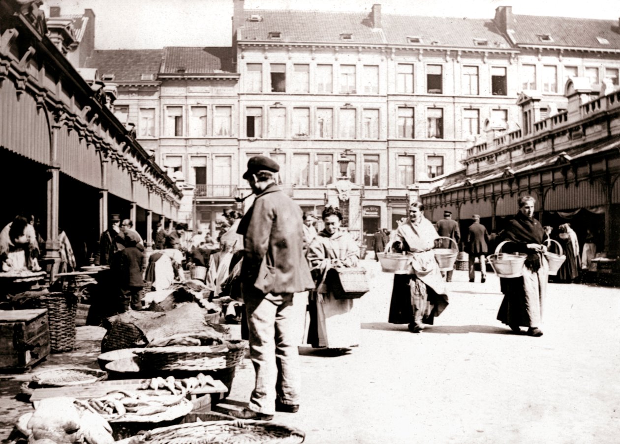 Markedsboder, Antwerpen, 1898. af James Batkin