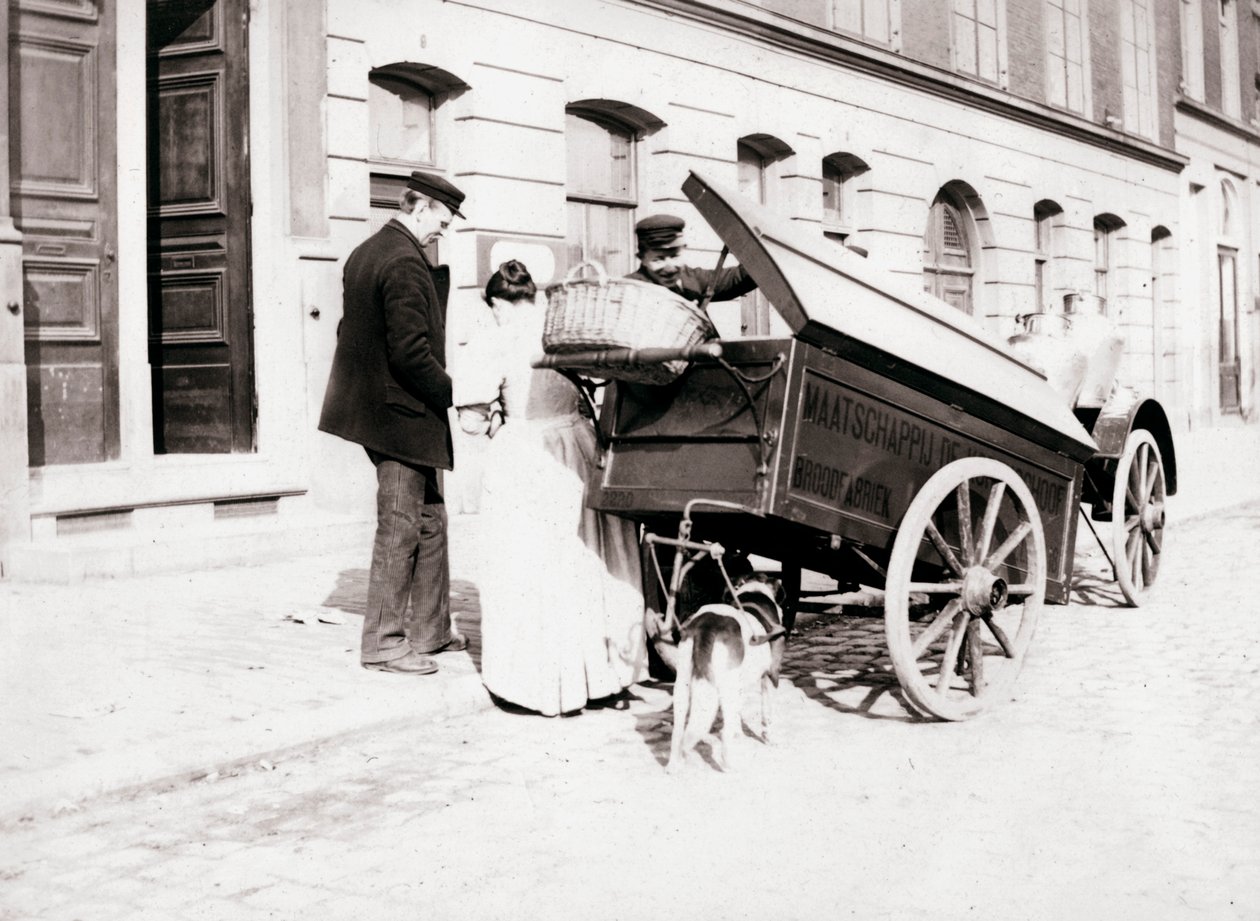Folk og hundevogn, Antwerpen, 1898 af James Batkin