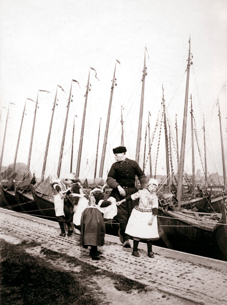 Folk på Marken Island, Holland, 1898 af James Batkin