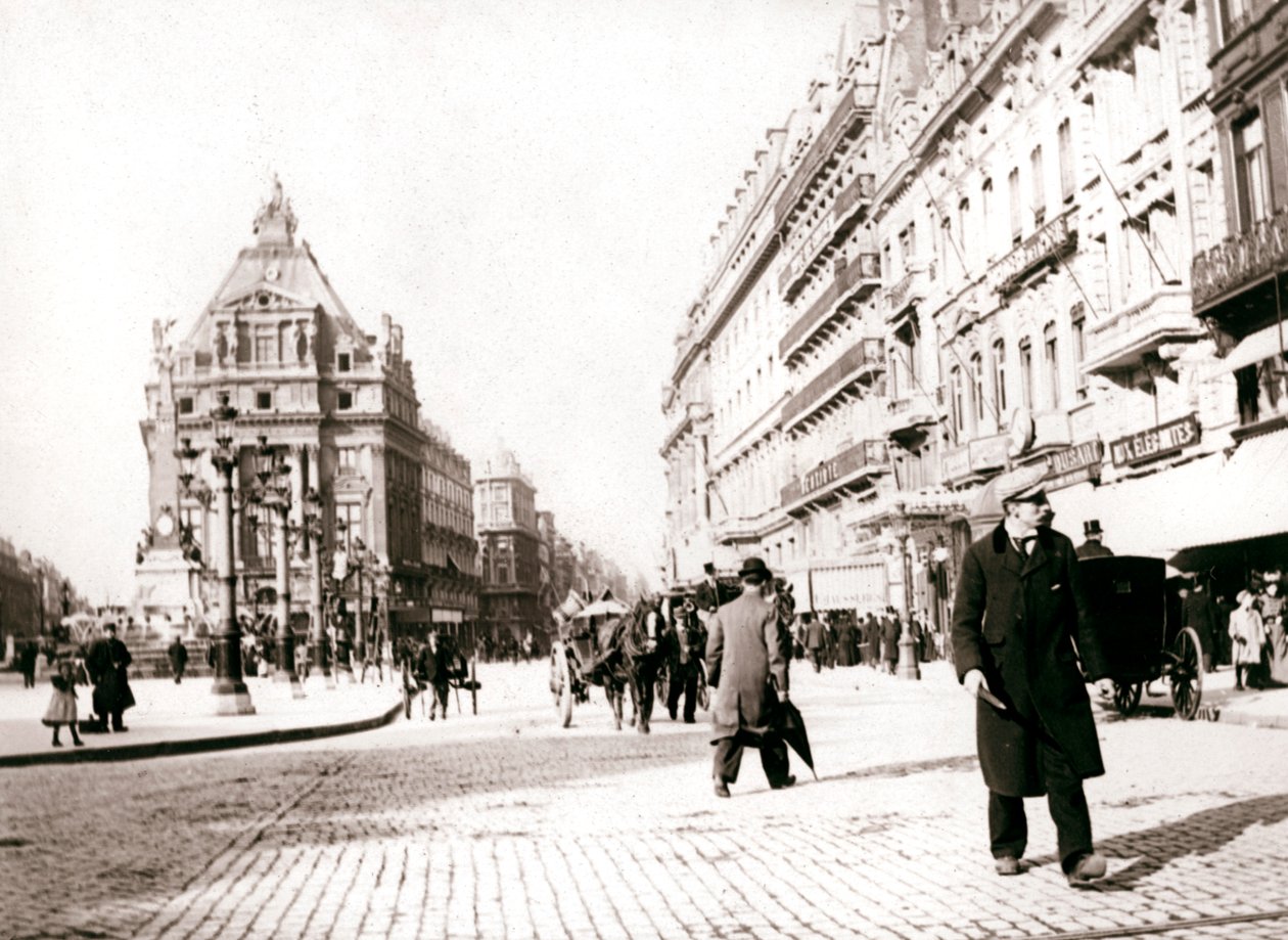 Gadebillede, Bruxelles, 1898. af James Batkin