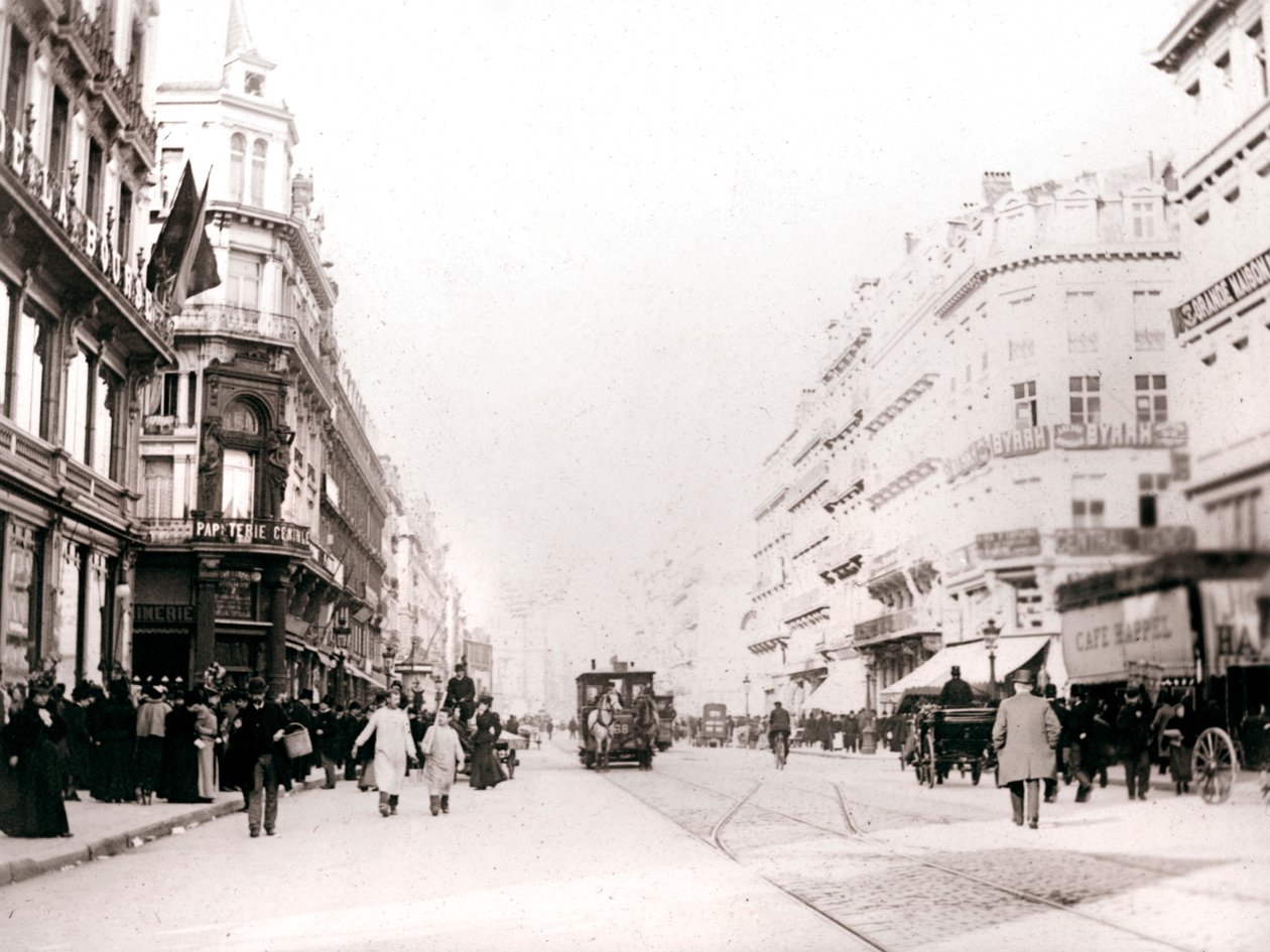 Gadebillede, Bruxelles, 1898. af James Batkin