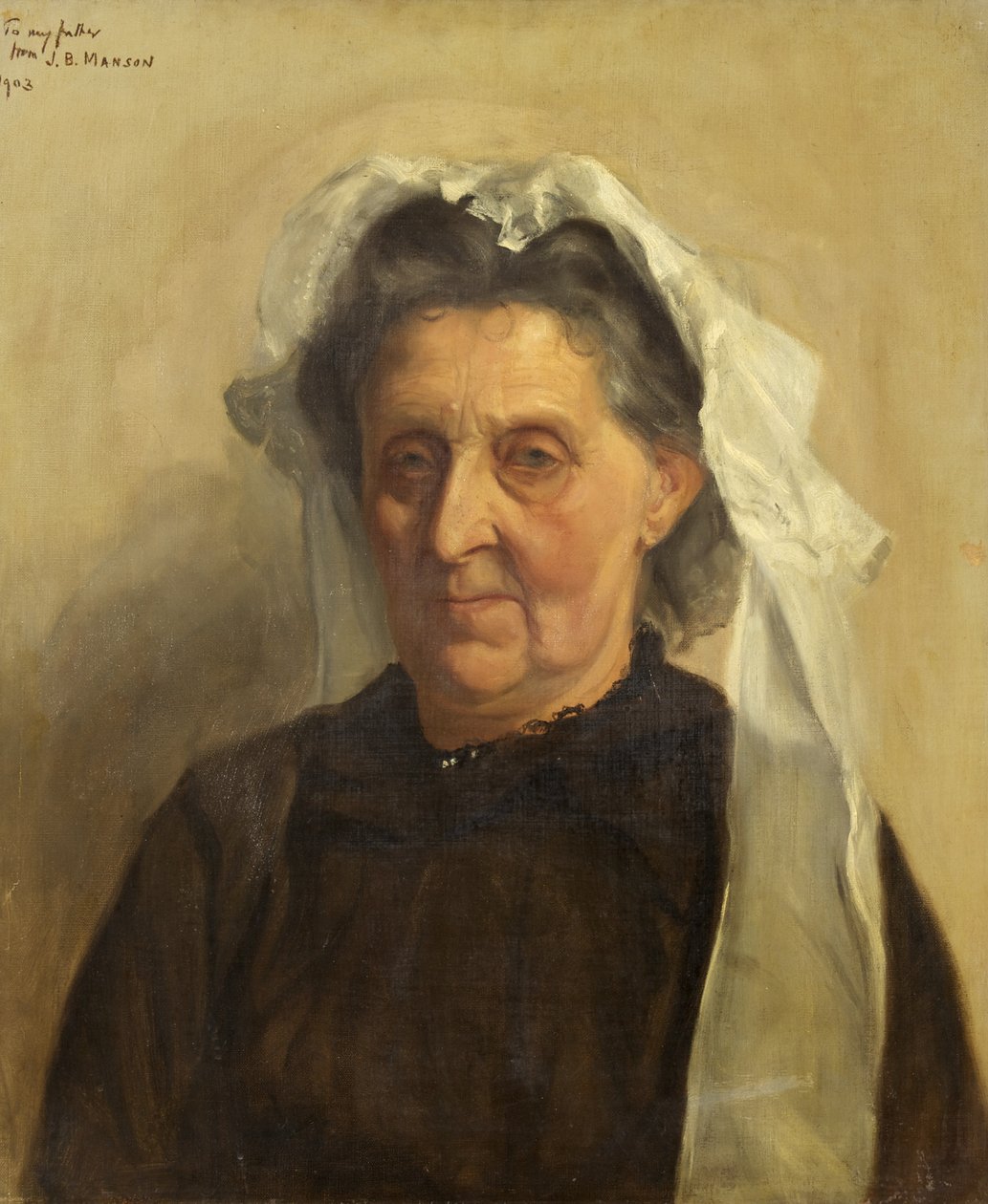 Gammel kvinde i hvid kasket, 1903 af James Bolivar Manson