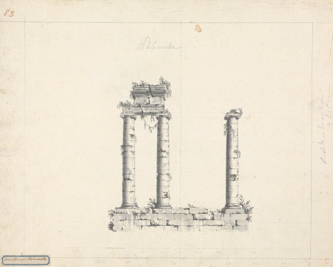 Ionisk tempel Ptolmeta af James Bruce