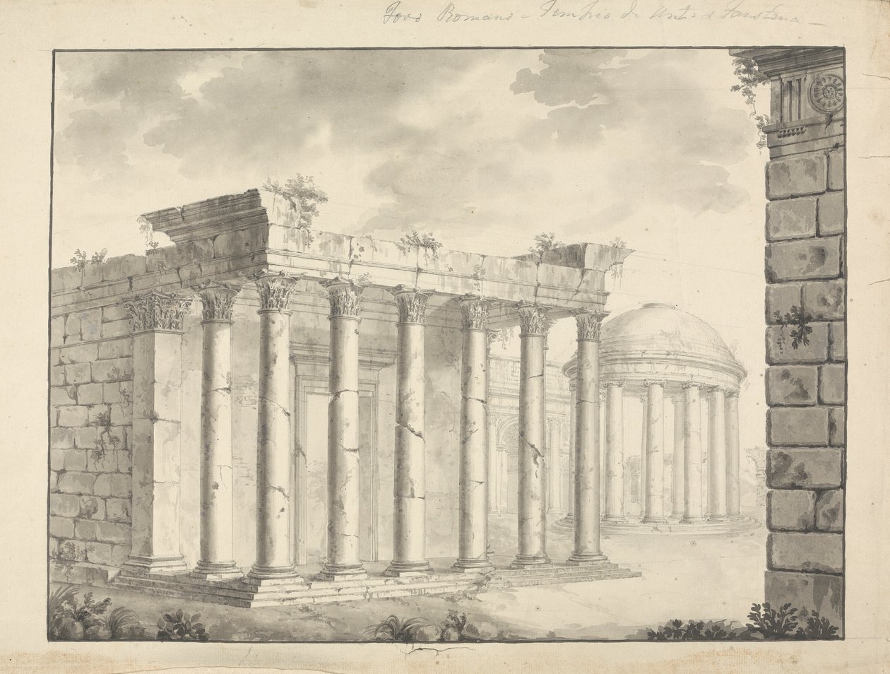 Uidentificeret tempel Faustana (?) af James Bruce
