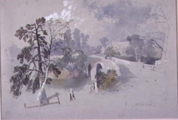 Canonbie, Dumfriesshire (wc på papir) af James Burrell Smith