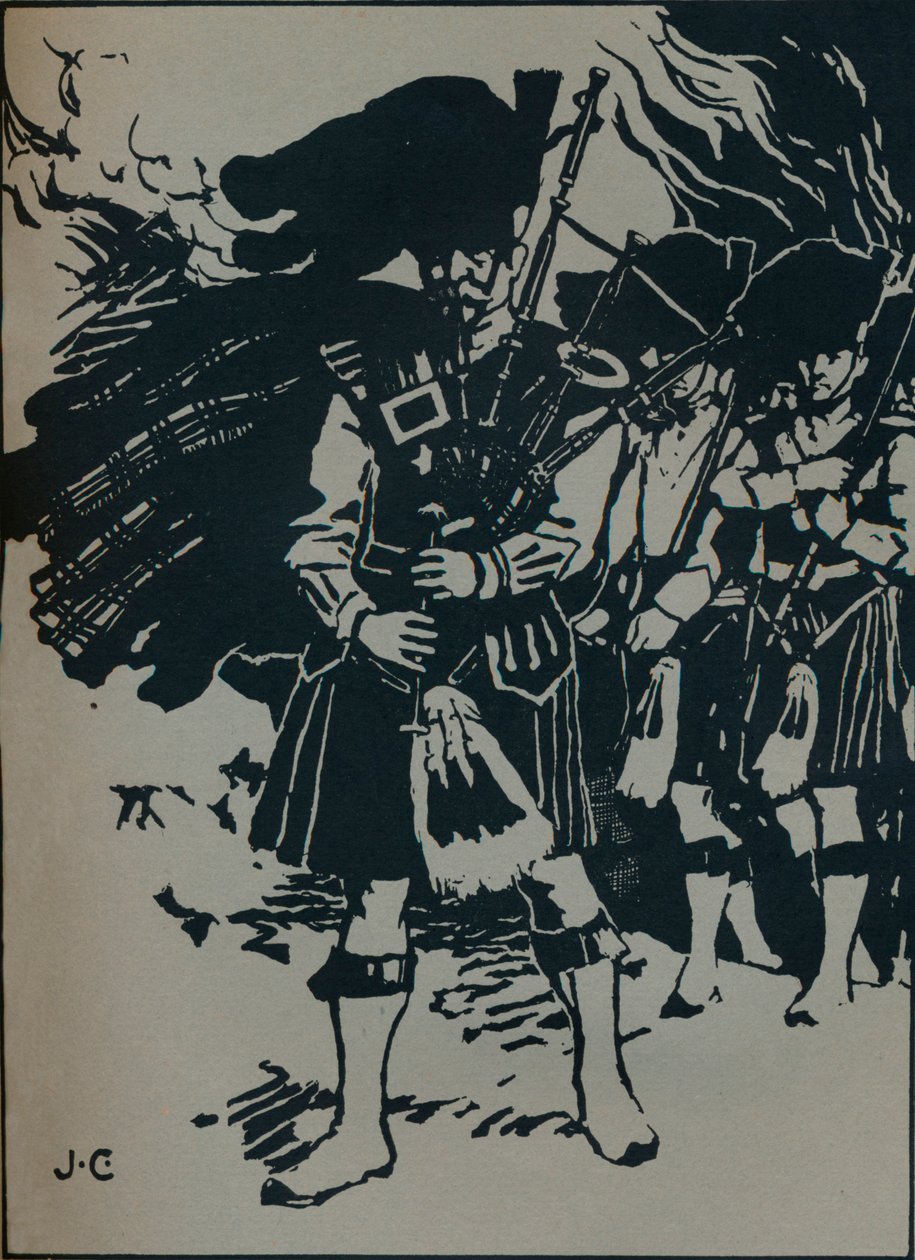 Illustration til Riccardo Stephenss Ballade, Hells Piper, c1912 af James Cadenhead