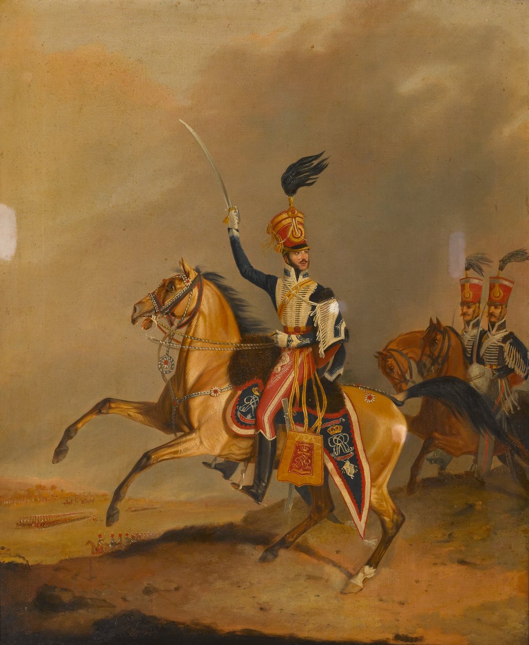 Officer for de 15. lette dragoner (Hussarer) af James Canterbury (attrib. to) Pardon