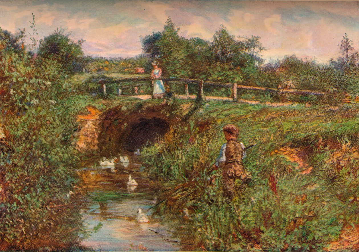 Disturbing The Fishes, c1901 af James Charles