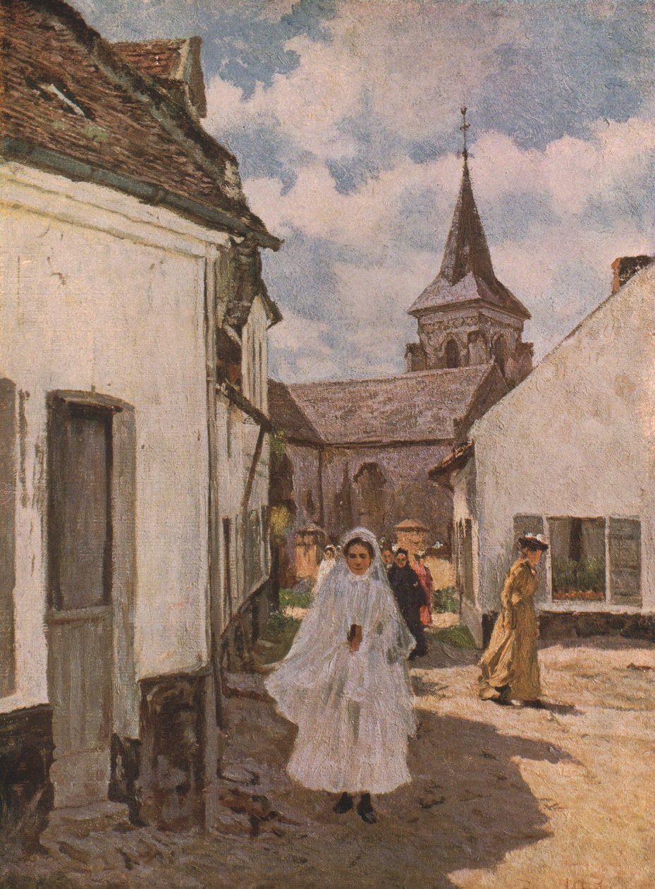 Vender tilbage fra den første nadver, slutningen af det 19.-begyndelsen af det 20. århundrede, c1930. af James Charles