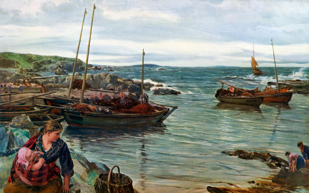 Hjem med tidevandet, 1880, 1912. af James Clarke Hook