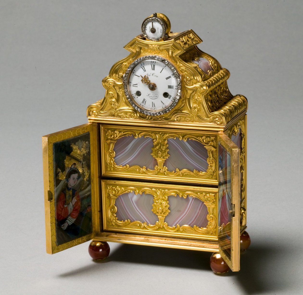 Miniature Cabinet with Watch, c.1770-75dani af James Cox