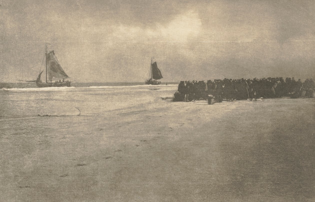 Kameraarbejde: On a Dutch Shore, 1904. af James Craig Annan