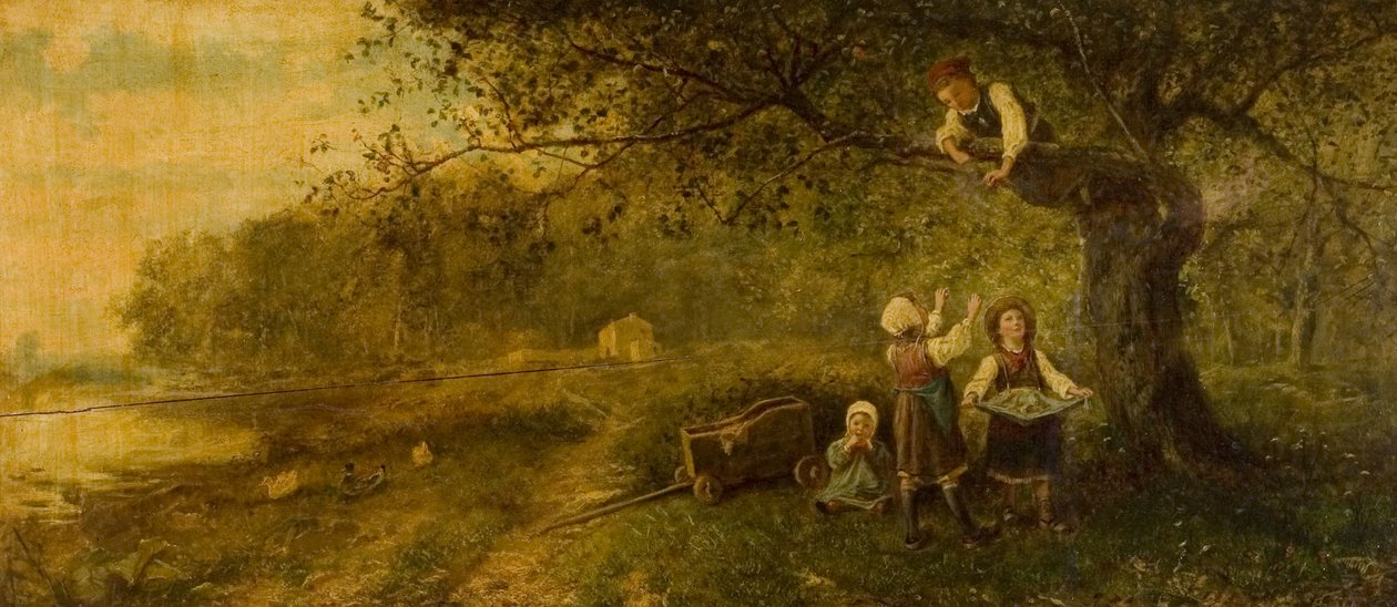 Plukke æbler, slutningen af det 19. århundrede af James Crawford Thom