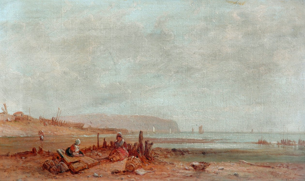 På den franske kyst, 1880 af James Cullett