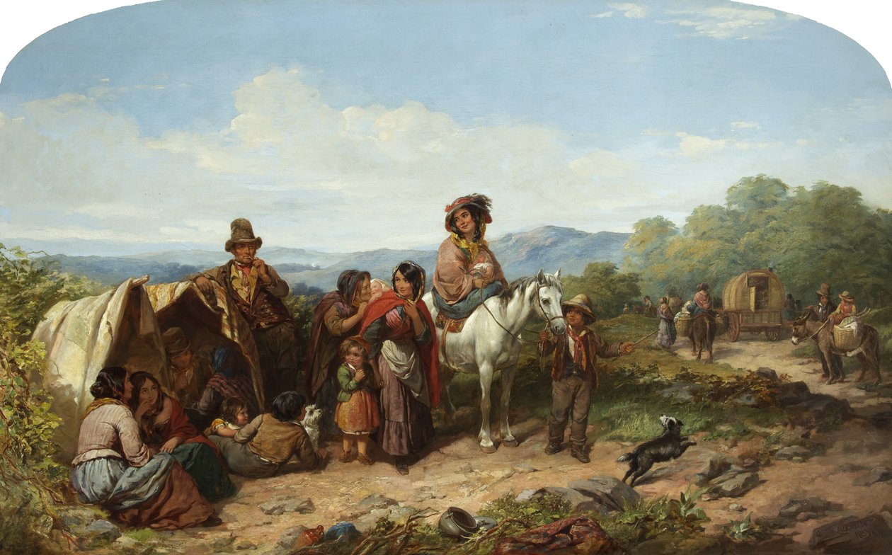 Lejrens opløsning (olie på lærred) af James Curnock