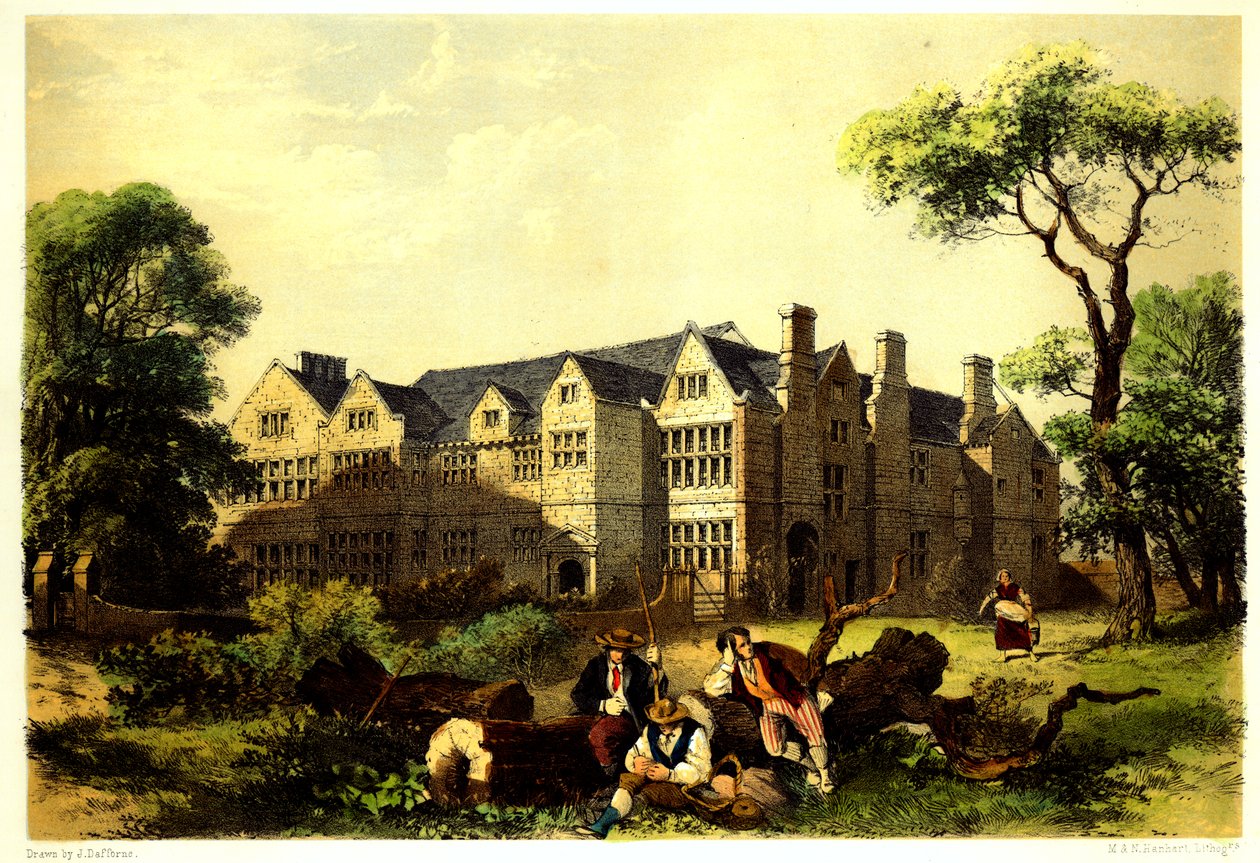 Sawston Hall, Cambridgeshire, 1848 af James Dafforne