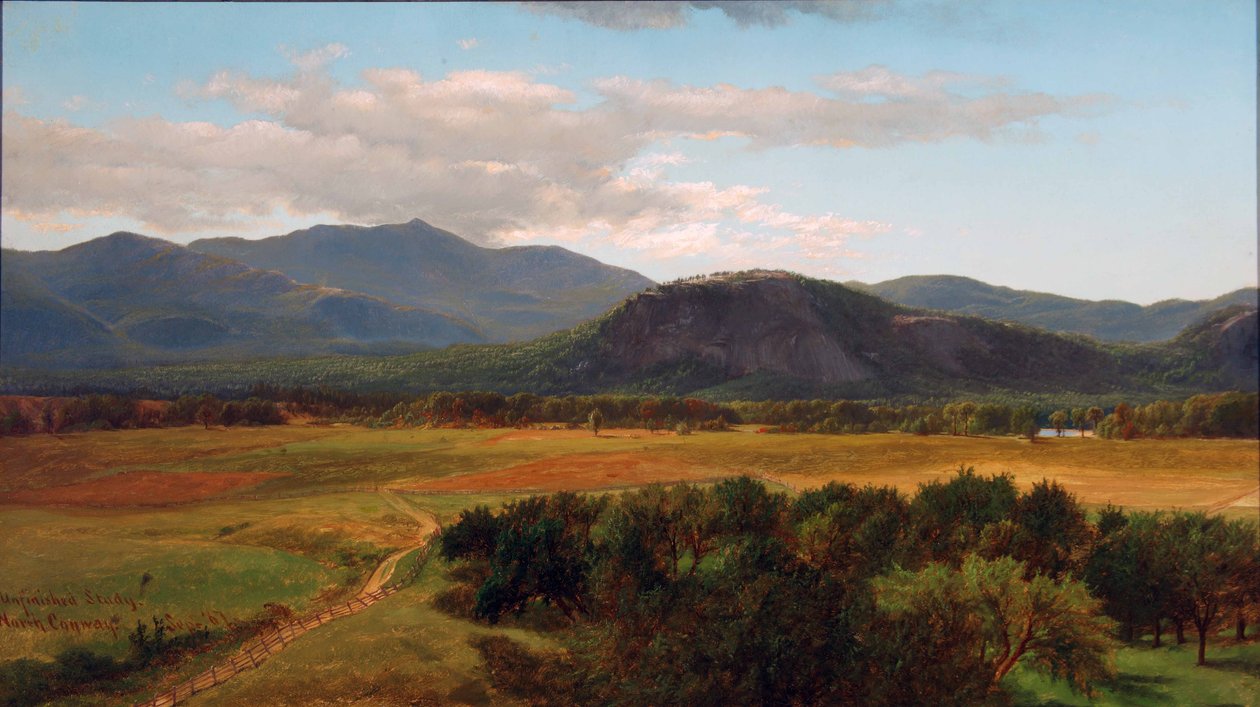 Moat Mountain og White Horse Ledge, Study, North Conway, New Hampshire, 1867 af James David Smillie