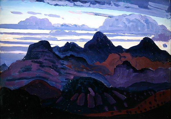 Deep Twilight (olie på panel) af James Dickson Innes