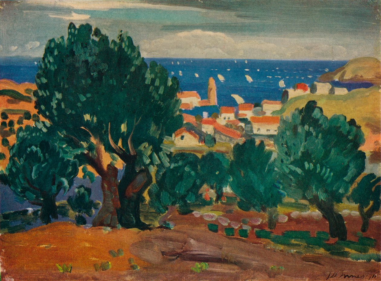 Oliven i Collioure, 1911 af James Dickson Innes