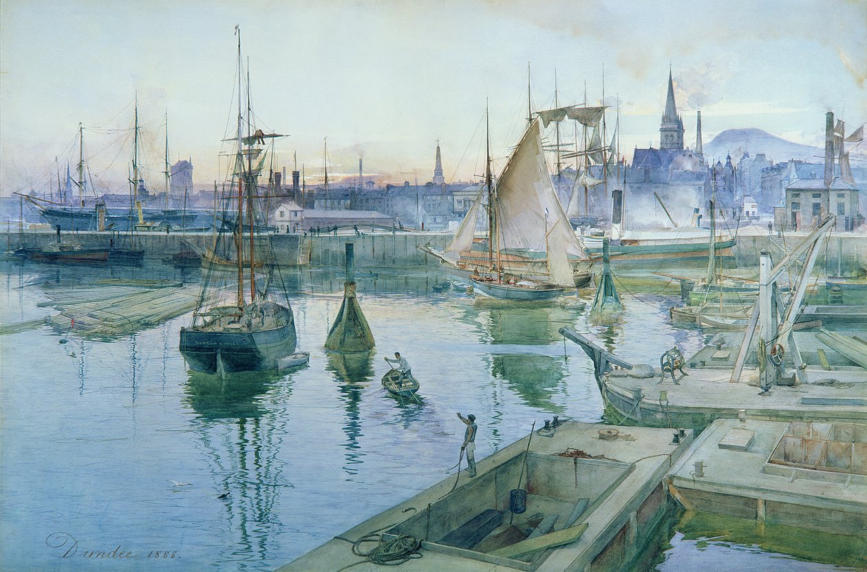 Dundee fra havnen, 1888 af James Douglas