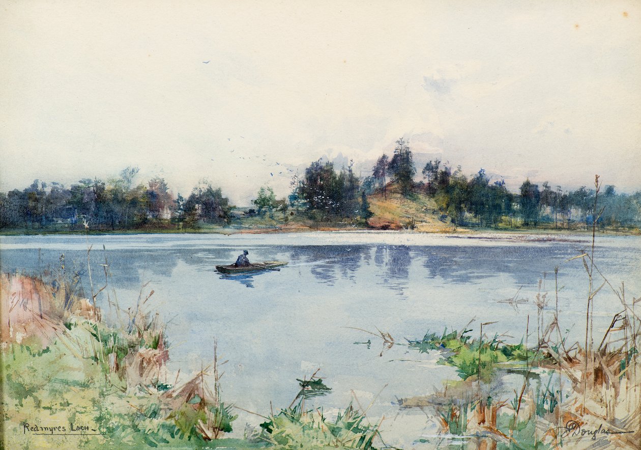 Redmyre Loch (akvarel) af James Douglas