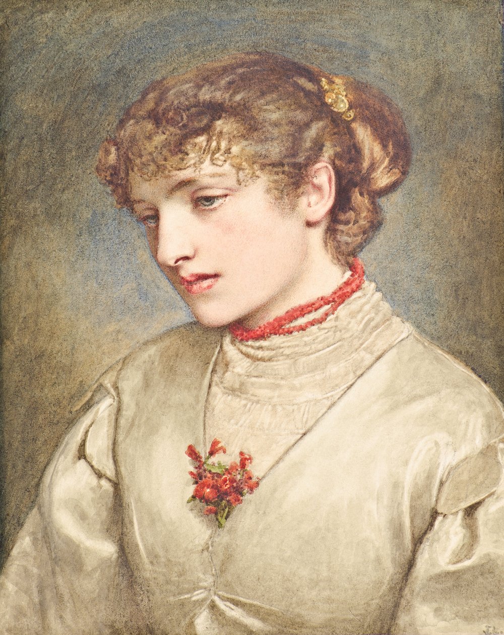 Meditation (akvarel) af James Dromgole Linton