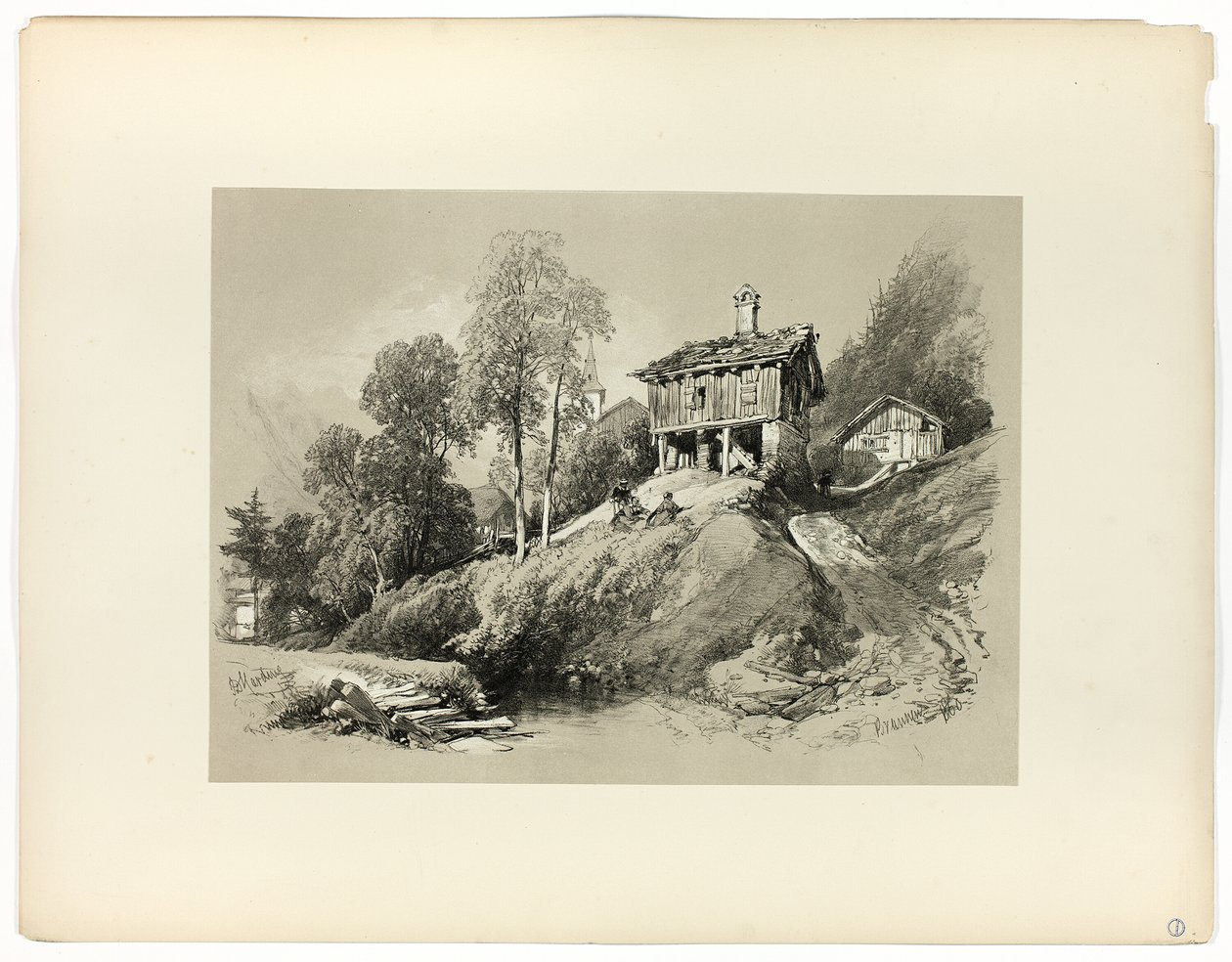 Brunnen, fra Picturesque Selections af James Duffield Harding