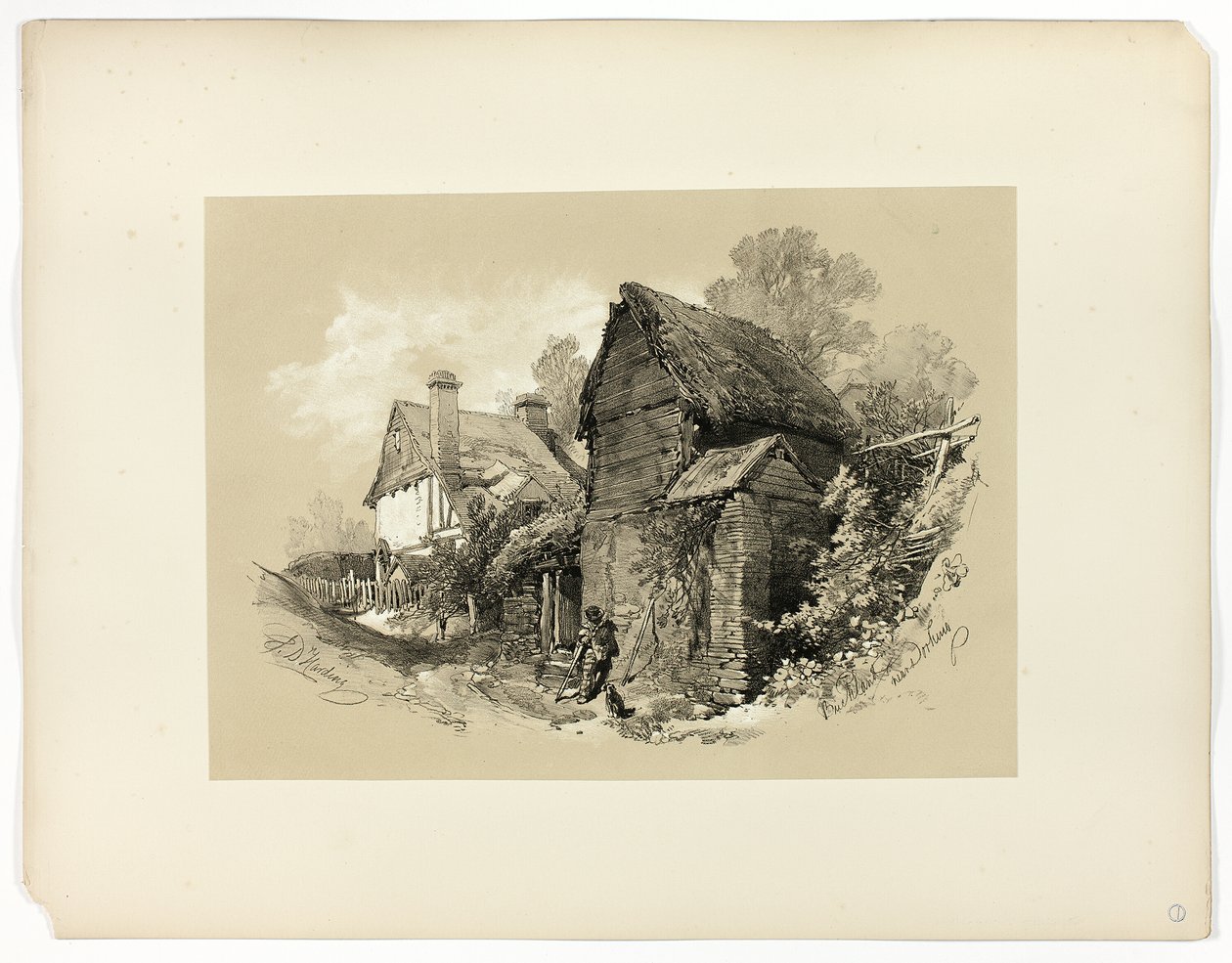 Buckland, nær Dorking, fra Picturesque Selections af James Duffield Harding