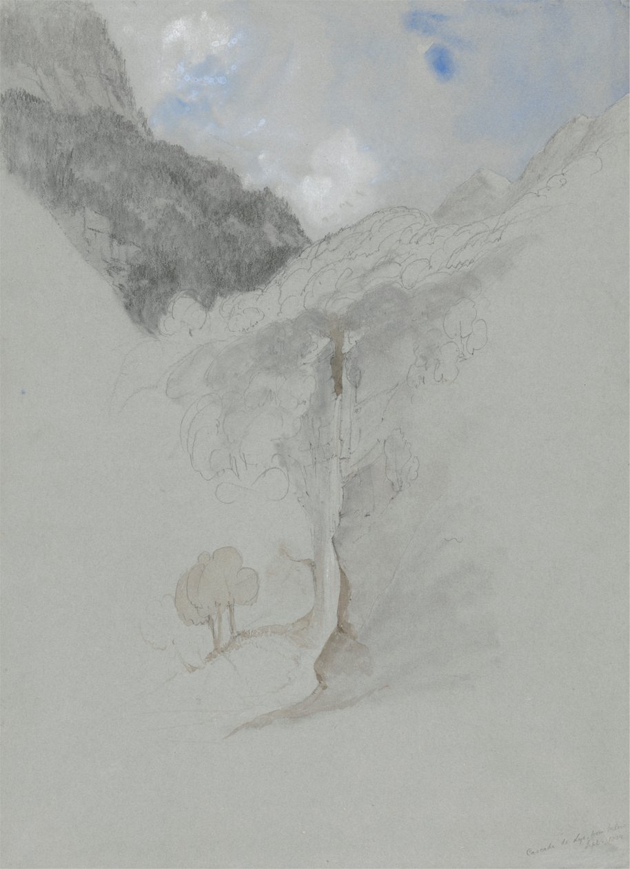 Cascade de Lys fra Neden af James Duffield Harding