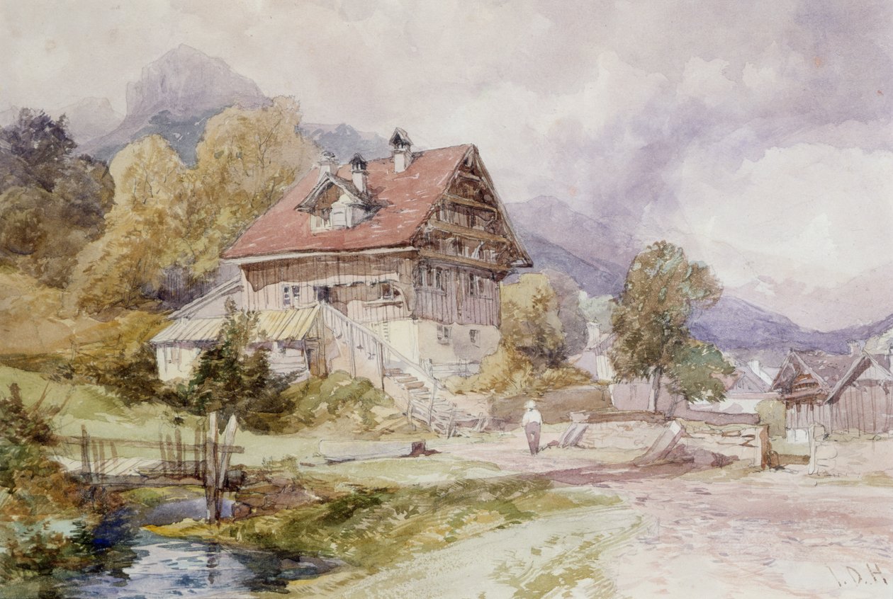 Chalet, Brunnen, Vierwaldstättersee af James Duffield Harding