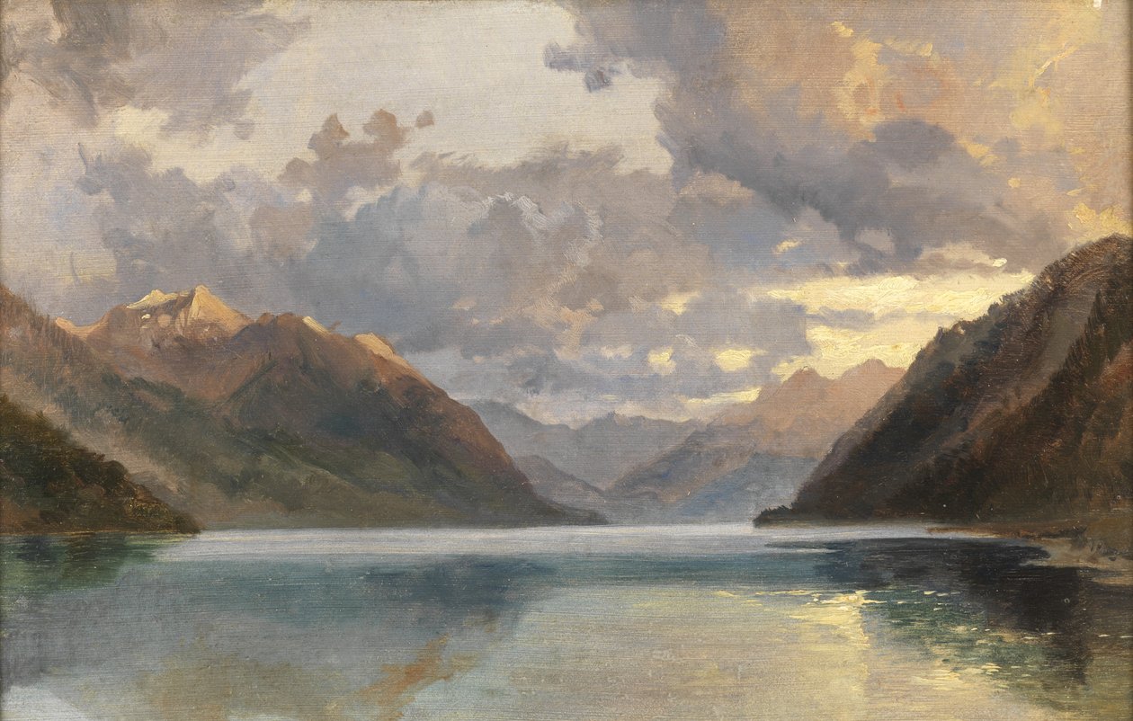 Vierwaldstättersee (olie på papir lagt på lærred) af James Duffield Harding