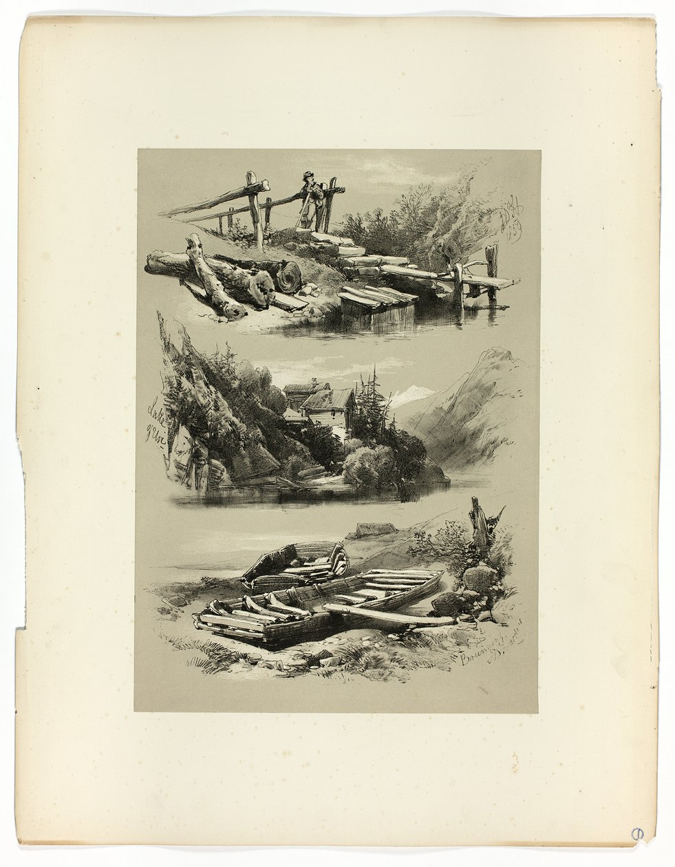 Lake of Uri og Brunnen, fra Picturesque Selections af James Duffield Harding