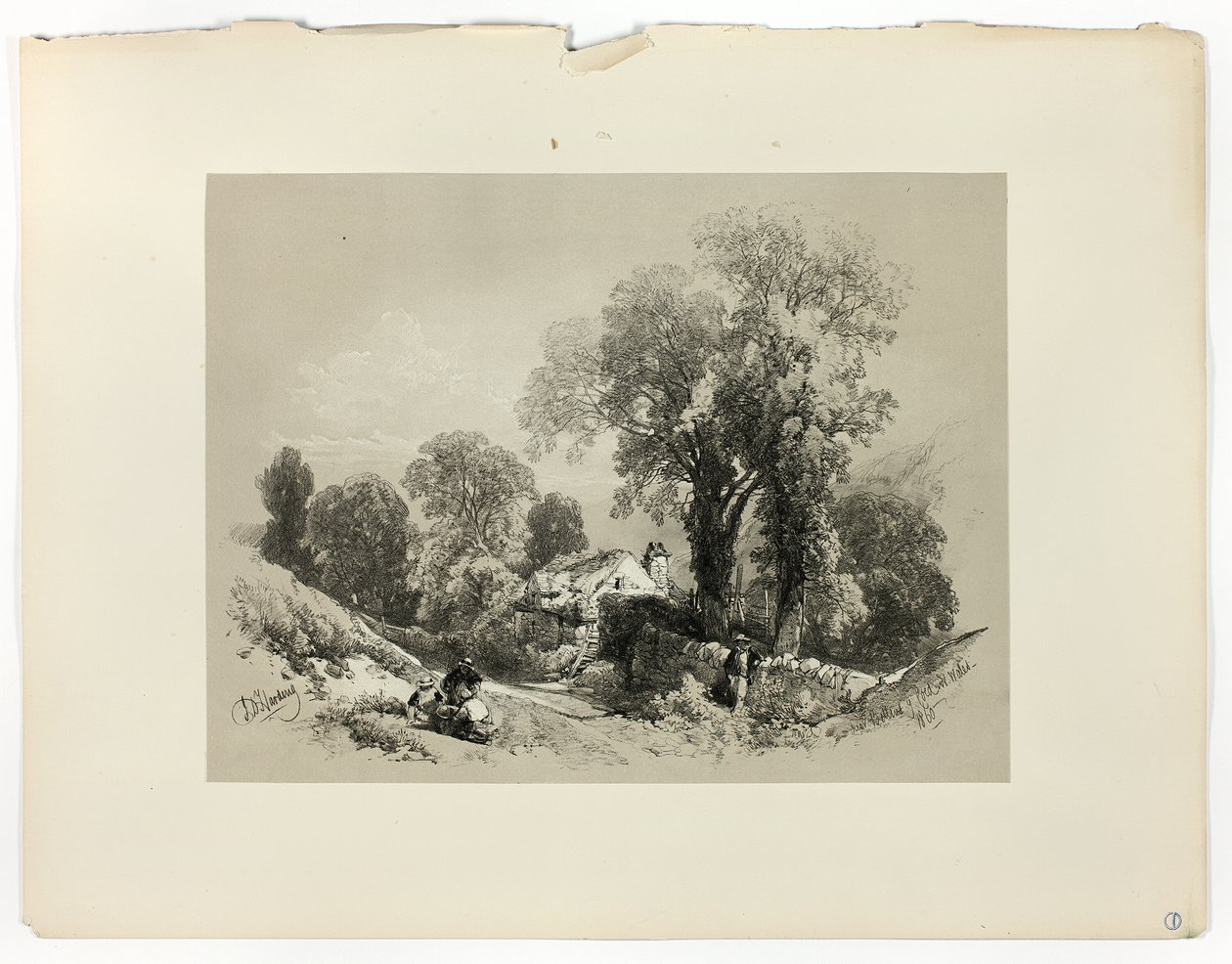 Tæt på Betws y Coed, IN. Wales, fra Picturesque Selections af James Duffield Harding