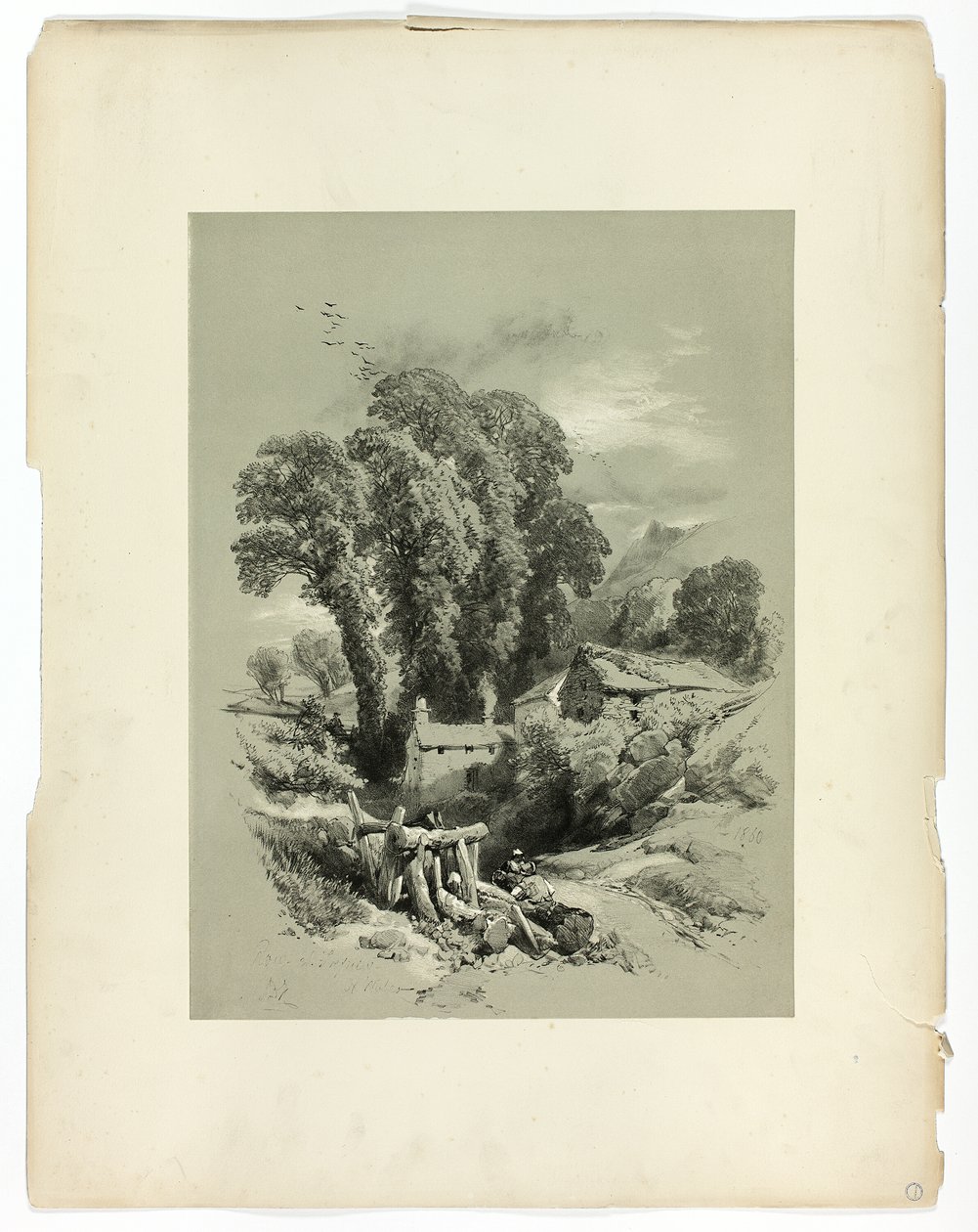 Row W. Trefriw, Wales, fra Picturesque Selections af James Duffield Harding
