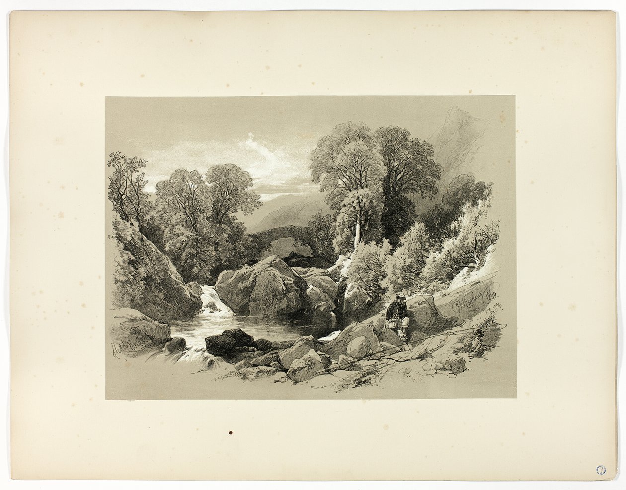 Sledde Bro, fra Picturesque Selections af James Duffield Harding