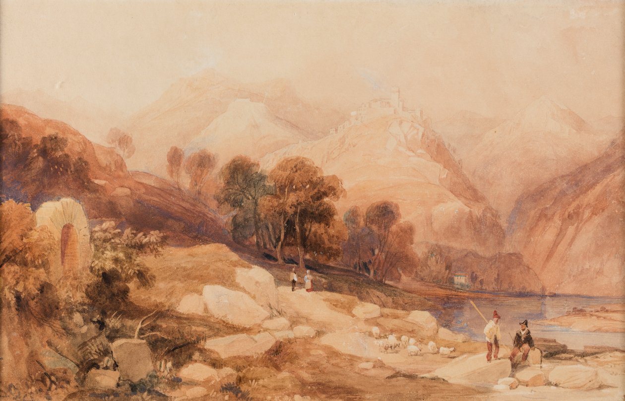Drachenfels ved Rhinen af James Duffield Harding