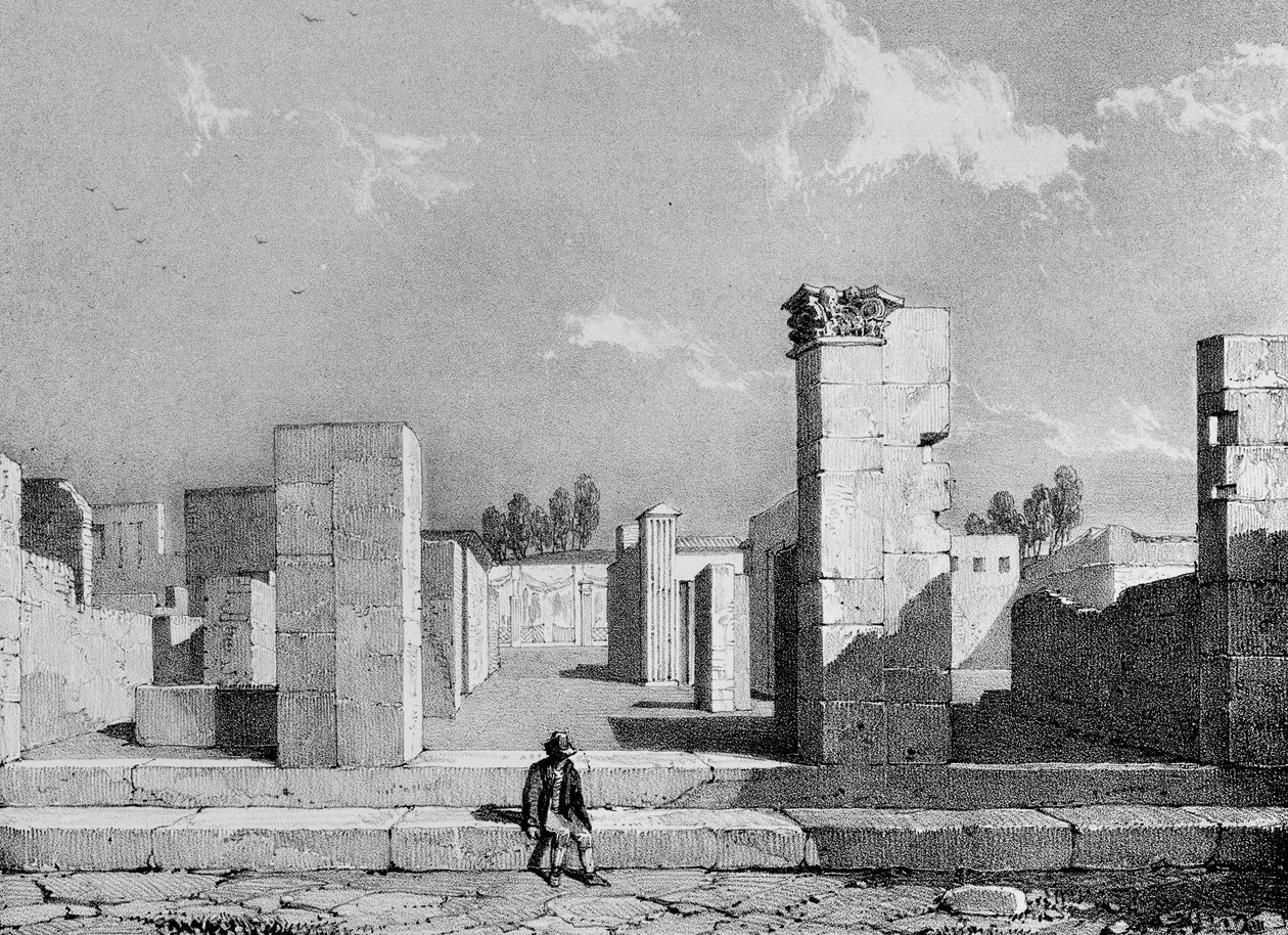 Caius Sallusts hus, 1828 af James Duffield Harding