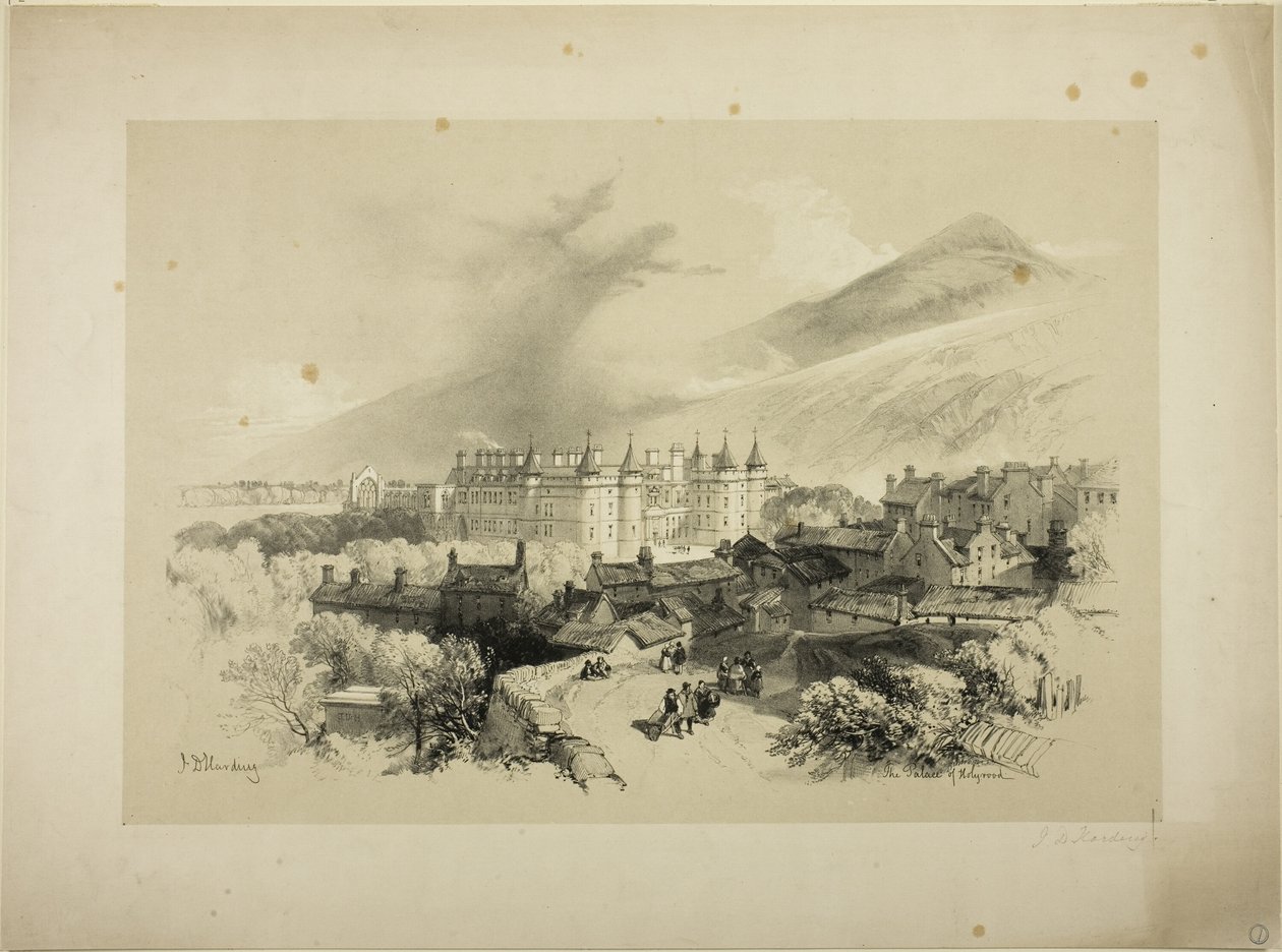 Paladset i Holyrood af James Duffield Harding