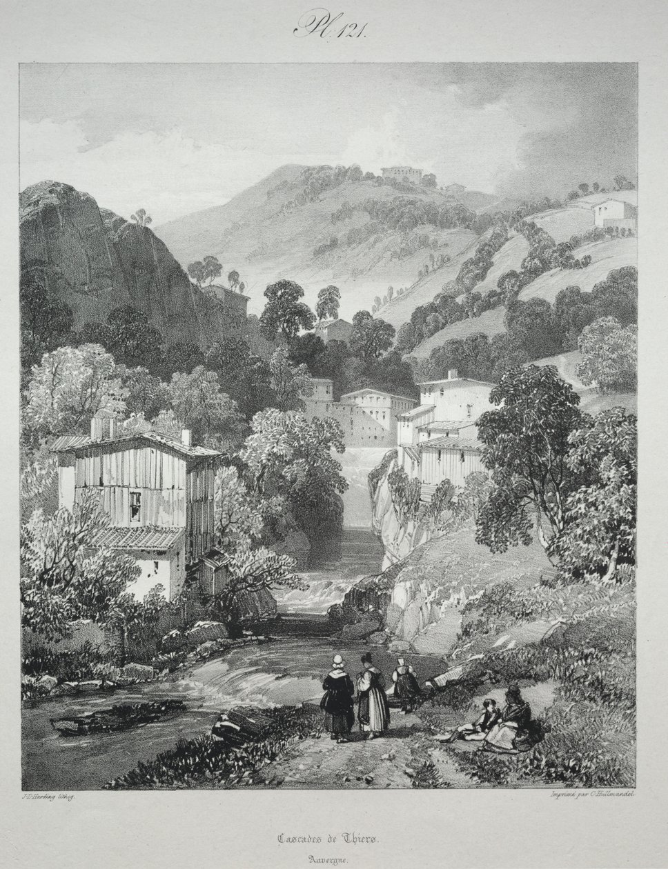 Maleriske og romantiske rejser i det gamle Frankrig. Auvergne..., 1825. af James Duffield Harding